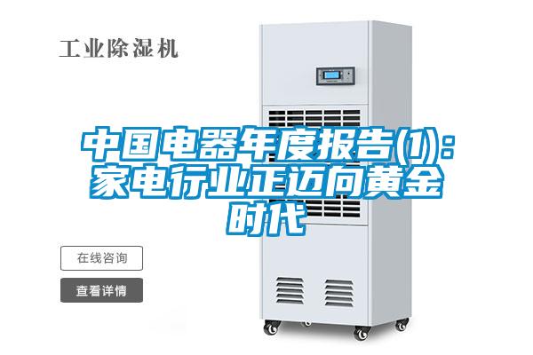 中国电器年度报告(1)：家电行业正迈向黄金时代