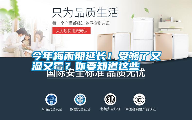 今年梅雨期延长！受够了又湿又霉？你要知道这些
