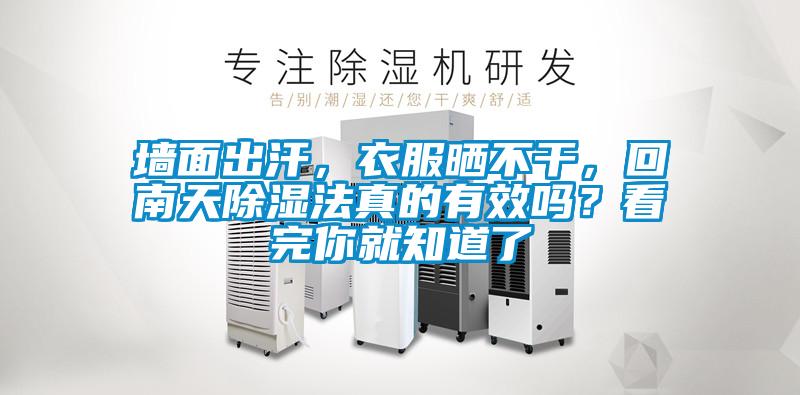 墙面出汗，衣服晒不干，回南天除湿法真的有效吗？看完你就知道了