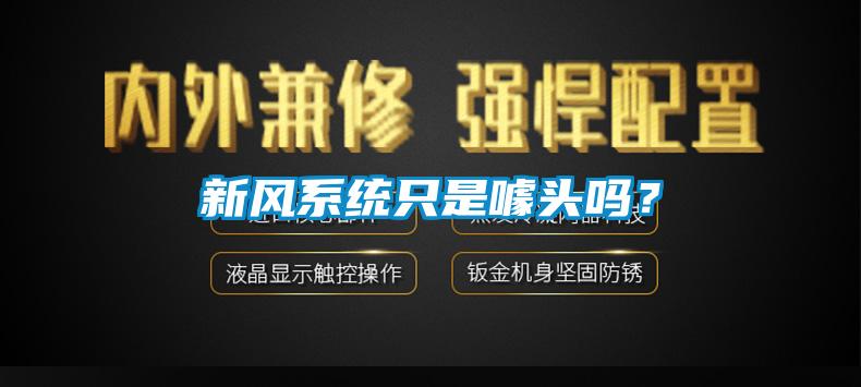 新风系统只是噱头吗？