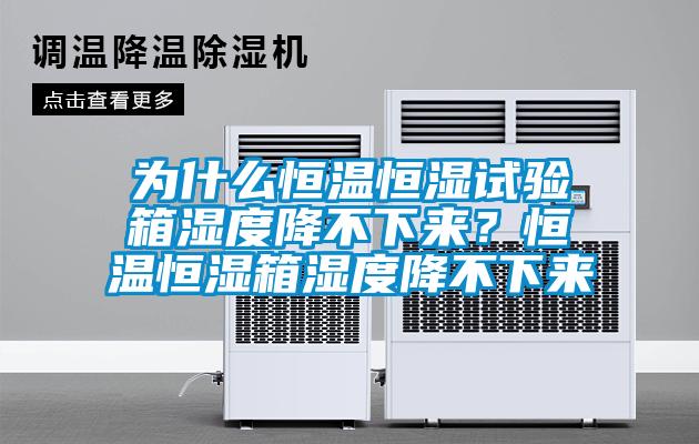 为什么恒温恒湿试验箱湿度降不下来？恒温恒湿箱湿度降不下来