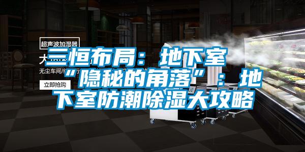 三恒布局：地下室≠“隐秘的角落”：地下室防潮除湿大攻略