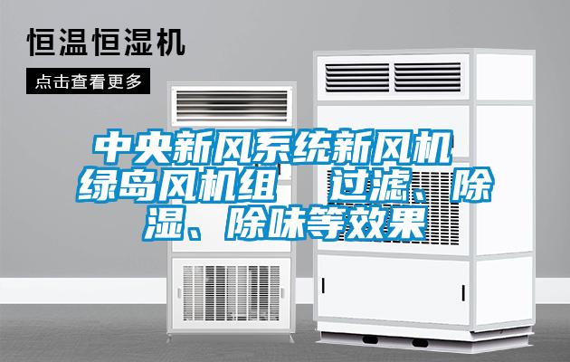 中央新风系统新风机 绿岛风机组  过滤、除湿、除味等效果