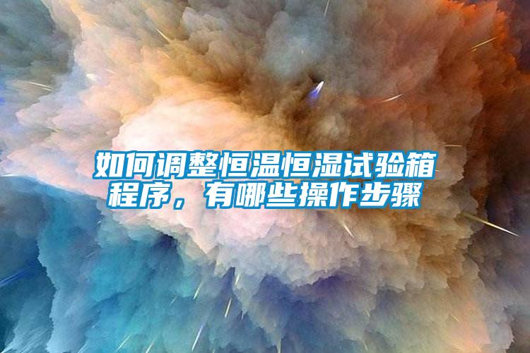 如何调整恒温恒湿试验箱程序，有哪些操作步骤