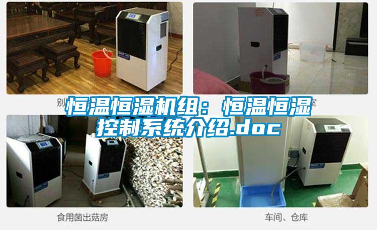 恒温恒湿机组：恒温恒湿控制系统介绍.doc