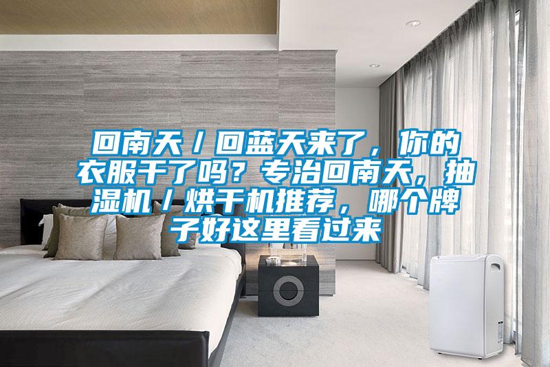 回南天／回蓝天来了，你的衣服干了吗？专治回南天，抽湿机／烘干机推荐，哪个牌子好这里看过来