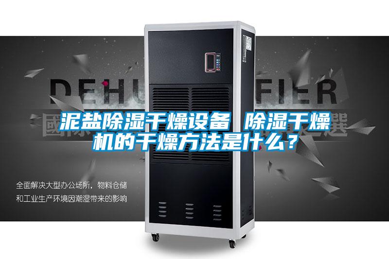 泥盐除湿干燥设备 除湿干燥机的干燥方法是什么？