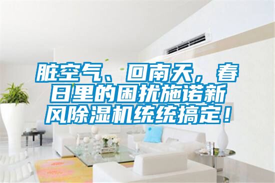 脏空气、回南天，春日里的困扰施诺新风精品一区二区三区水蜜桃统统搞定！